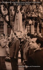 Maig de 1950: imatges de la visita de la marededéu de Fàtima a Manresa. Milers de fidels van sortir a rebre-la pels carrers de la ciutat. (Fons Grifé, Gamisans, Lladó – Arxiu Comarcal del Bages)