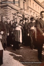 12/3/1950: visita del cardenal Spellman, arquebisbe de Nova York, a la Cova de Sant Ignasi de Manresa. (Fons Suárez. Arxiu Comarcal dels Bages)