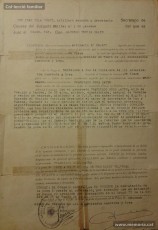 05/02/1943. Notificació de la sentència que condemnava Francisco Gros a la pena de dotze anys i un dia de reclusió temporal pel delicte d’auxilio a la rebelión militar. (Fons família Gros-Franco).
