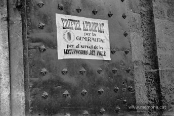 Cartell afixat a diferents indrets de Montserrat el dia 22 de juliol de 1936, per ordre del diputat Joan Soler i Pla. (Arxiu Nacional de Catalunya).