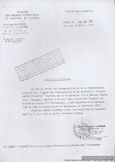 18/01/1971. Certificació de l'Estat francès que acredita Jacint Carrió com a deportat a Mauthausen amb el número 4.676. (Arxiu Comarcal del Bages. Fons Jacint Carrió i Vilaseca)