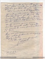 13-11-1966: Carta de Jacint Carrió a Joan Pagès en què li informa que ha rebut de França el carnet de deportat polític. (Arxiu Històric de l’Amical de Mauthausen).