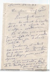 6-3-1970 i 28-3-1970. Cartes de Jacint Carrió a Joan Pagès sobre el seu interès a apuntar-se al viatge a Mauthausen que organitza l’Amical [en l’aniversari de l’alliberament dels camps, el mes de maig]. (Arxiu Històric de l’Amical de Mauthausen).