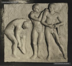 (15/29) 20/2/1969. Vistes de l’exposició de pintures, dibuixos i escultures de Lluís Uró.