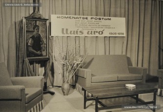 (16/29) 20/2/1969. Vistes de l’exposició de pintures, dibuixos i escultures de Lluís Uró.