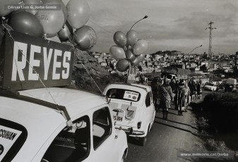 (3/17) Desembre de 1968. Pas de la caravana per La Catalana i entrada a Manresa pel Pont Fumat.