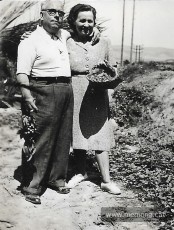 La parella Mercè Pla Galobart i Ramon Sanz Ibarz. (Col·lecció Roser Ibarz Sanz).