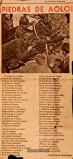 Imprès de la “Voz del soldado” amb el text del poema «Piedras de Aolo».
