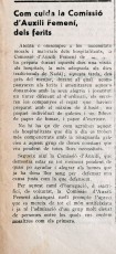 "Com cuida la Comissió d'Auxili Femení, dels ferits". Diari UGT, 24/12/1938