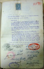 Signatures de veïns demanant la seva llibertat. 29/07/1940. Arxiu del Tribunal Militar Tercer (Barcelona). 
