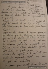 Selecció de fulls de l'expedient de depuració del mestre Pere Aloy Anell i diversa documentació referida a la seva activitat i a la seva depuració: nomenament i presa de possessió a Manresa, presentació a les autoritats franquistes el 17/5/1939, notificació de l'alcalde de Manresa al cap de la secció administrativa de primera ensenyança de la província de Barcelona de l'arribada de Pere Aloy Anell a la ciutat, carta de l'alcalde de Gironella al seu homòleg manresà on li confirma la bona conducta del mestre Pere Aloy Anell, full de serveis i càlcul de triennis. (Arxiu Comarcal del Bages, Archivo General de la Administración, Col·lecció particular família Aloy – Riera, Arxiu Municipal de Manresa)