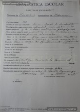 21/11/1932: estadístiques escolars de Manresa que inventarien els edificis escolars de la ciutat amb el seu estat i condicions higièniques –deu centres en mal estat-, així com el seu mobiliari i material, que és insuficient en la majoria d’escoles. També recullen dades sobre les colònies escolars, així com informació específica d’alguns centres concrets de la ciutat, de la població escolar general -4502 alumnes- i del nombre de mestres. (Arxiu Comarcal del Bages)