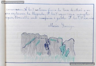 1933: diari de la primera i segona tandes de les colònies escolars fetes a Berga l’estiu de 1933, organitzades per l’Ajuntament de Manresa, on s’expliquen les activitats fetes durant el dia. També s’hi pot veure una selecció de treballs dels alumnes impressos amb la impremta escolar seguint el mètode Freinet. (Arxiu Comarcal del Bages)