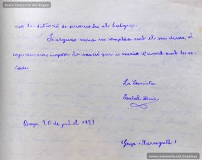 1933: diari de la primera i segona tandes de les colònies escolars fetes a Berga l’estiu de 1933, organitzades per l’Ajuntament de Manresa, on s’expliquen les activitats fetes durant el dia. També s’hi pot veure una selecció de treballs dels alumnes impressos amb la impremta escolar seguint el mètode Freinet. (Arxiu Comarcal del Bages)