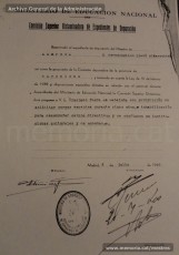 Selección de páginas del expediente de depuración del maestro Hermenegild Lladó Bilarrúbies y acreditación que presenta a las autoridades franquistas el 21/2/1939 como muestra de haber ejercido de maestro en el Grup Escolar Renaixença desde el 12 de noviembre de 1934. (Arxiu Comarcal del Bages, Archivo General de la Administración y Arxiu Municipal de Manres