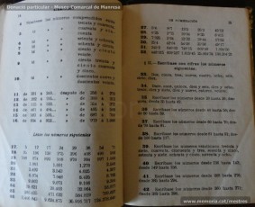 1934: fragments del llibre "Aritmetica: curso elemental o primer grado", de G. M. Bruño. Per a cada qüestió a tractar, el llibre es divideix en una primera part teòrica, en la qual s’aclareixen les qüestions fonamentals relacionades amb el concepte analitzat, i en una segona part pràctica, amb problemes a resoldre. (Donació particular – Museu Comarcal de Manresa)