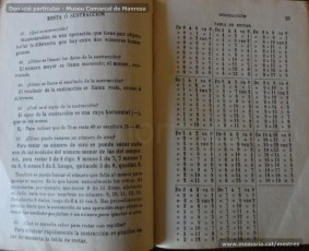 1934: fragments del llibre "Aritmetica: curso elemental o primer grado", de G. M. Bruño. Per a cada qüestió a tractar, el llibre es divideix en una primera part teòrica, en la qual s’aclareixen les qüestions fonamentals relacionades amb el concepte analitzat, i en una segona part pràctica, amb problemes a resoldre. (Donació particular – Museu Comarcal de Manresa)