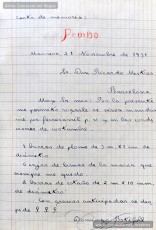 Mostres de tipus textuals. Resulta molt interessant, per la seva modernitat, destacar la gran diversitat de tipus de text que feia treballar Josep Albagés als seus alumnes per donar-los un domini dels diferents registres de llenguatge. S’hi poden llegir cartes, actes, esqueles, felicitacions, factures, oficis, comandes, certificats, anuncis, etc. (Arxiu Comarcal del Bages)
