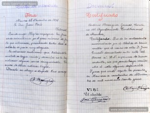 Mostres de tipus textuals. Resulta molt interessant, per la seva modernitat, destacar la gran diversitat de tipus de text que feia treballar Josep Albagés als seus alumnes per donar-los un domini dels diferents registres de llenguatge. S’hi poden llegir cartes, actes, esqueles, felicitacions, factures, oficis, comandes, certificats, anuncis, etc. (Arxiu Comarcal del Bages)