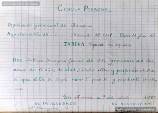 Mostres de tipus textuals. Resulta molt interessant, per la seva modernitat, destacar la gran diversitat de tipus de text que feia treballar Josep Albagés als seus alumnes per donar-los un domini dels diferents registres de llenguatge. S’hi poden llegir cartes, actes, esqueles, felicitacions, factures, oficis, comandes, certificats, anuncis, etc. (Arxiu Comarcal del Bages)
