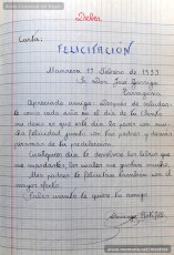 Mostres de tipus textuals. Resulta molt interessant, per la seva modernitat, destacar la gran diversitat de tipus de text que feia treballar Josep Albagés als seus alumnes per donar-los un domini dels diferents registres de llenguatge. S’hi poden llegir cartes, actes, esqueles, felicitacions, factures, oficis, comandes, certificats, anuncis, etc. (Arxiu Comarcal del Bages)