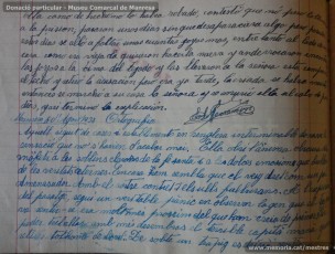 Agost de 1938: quadern escolar en el qual s’observa el treball escolar diari, centrat tant en la resolució de problemes matemàtics, com en el coneixement de les llengües catalana i castellana, així com en la geografia i la història. (Donació particular – Museu Comarcal de Manresa)