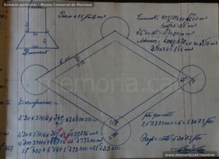 Agost de 1938: quadern escolar en el qual s’observa el treball escolar diari, centrat tant en la resolució de problemes matemàtics, com en el coneixement de les llengües catalana i castellana, així com en la geografia i la història. (Donació particular – Museu Comarcal de Manresa)