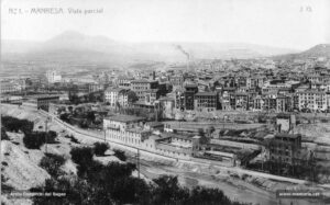 Vista parcial de Manresa.
Procedència: Arxiu Comarcal del Bages