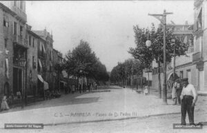 Fotografia del passeig de Pere III.
Procedència: Arxiu Comarcal del Bages