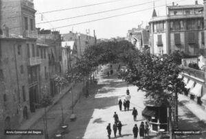 El passeig de Pere III tal com es divisava des del Teatre Conservatori, l'any 1926.
Procedència: Col·lecció família Soler i Mas