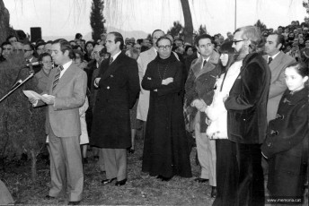 Parlament d’Antolí Bausili, president del Cercle Artístic de Manresa. 26 de desembre 1976. Foto: Ronart. (Col·lecció Josep Barés).