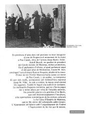 Crònica de la inauguració del monument publicada a la Memòria del Cercle Artístic de Manresa 1976-78. (Col·lecció Josep Barés).