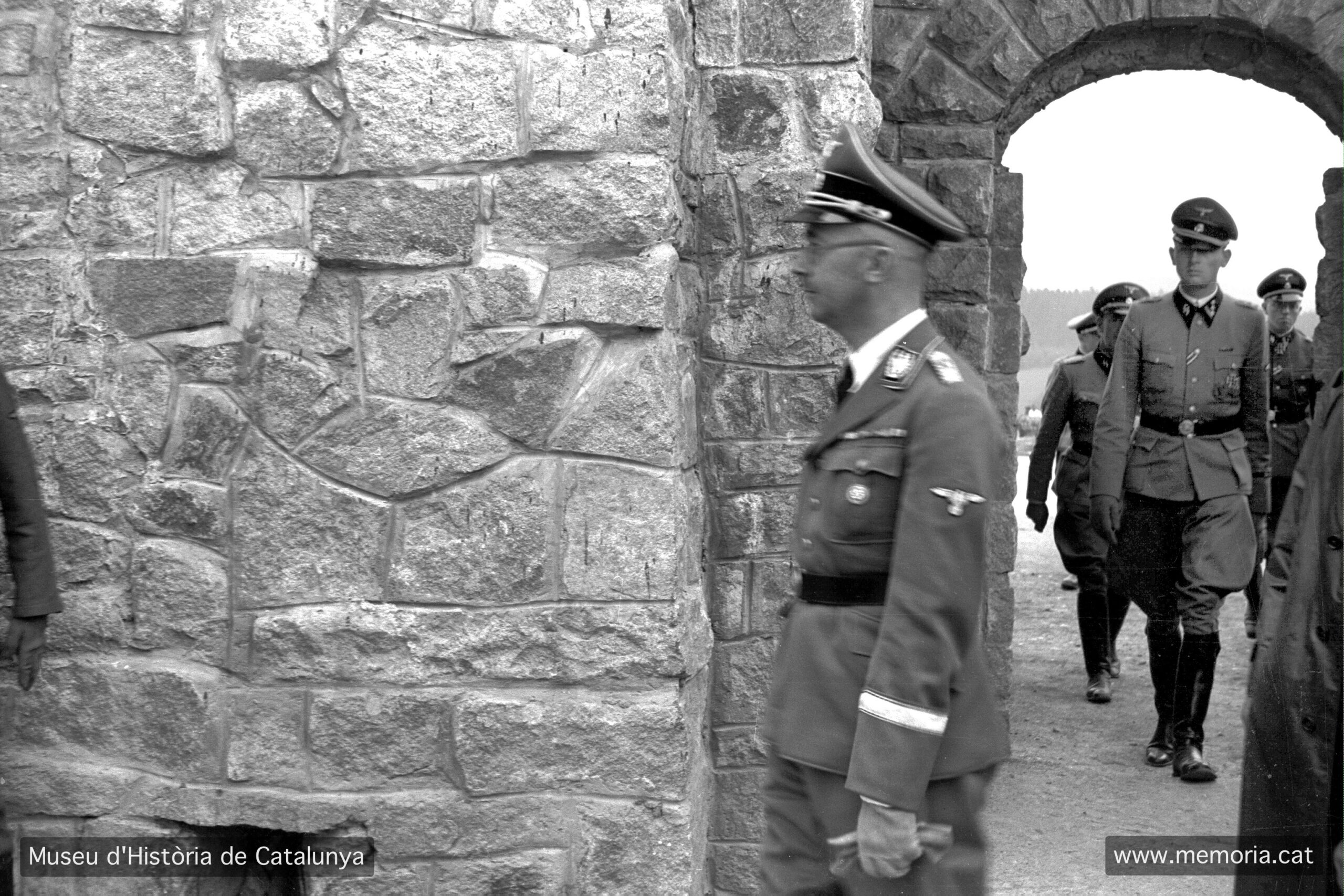 Visita de Heinrich Himmler, Reichsfüher, cap suprem de les SS al camp de Mauthausen. Abril de 1941. MHC (Fons Amical de Mauthausen).