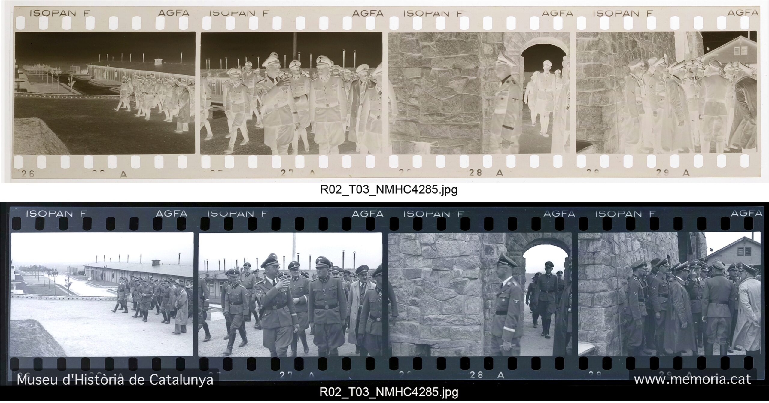 Negatius i els seus corresponents positius per contacte. MHC (Fons Amical de Mauthausen).