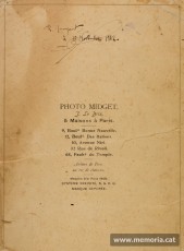Ramon Junyent als 20 anys i des de París, on emigra el 1911 per a treballar-hi de confiter. (Família Junyent)
