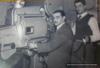 Alfons Rubió -al darrera- , maquinista (1962)
