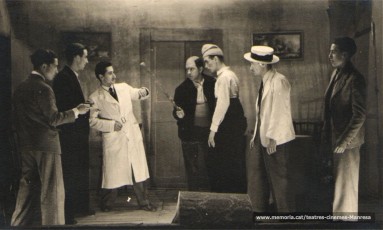 "Venjança Macabra" amb Joan Duocastella, ?,?, Joan Gual, Amadeu Rosell, Joan Torres, Joaquim Sanmartí.  (1945)