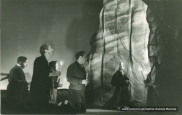 "La oracion de Bernadette" amb (?) , Joan Torrens, Crispina Gros, Àngel Tulleuda, Rosa Vila, (?).(1958)
