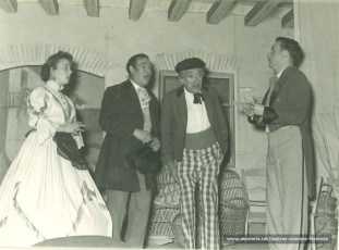 "Marieta cistellera" amb Rosa Vila, Josep Canal, Joan Masats i Salvador Soler. (1957)