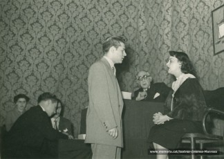 "El procés de Mari Dugan" amb  Angel Tulleuda, Joan Masats i Rosa Vila. (1958)