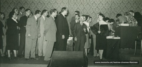 "El procés de Mari Dugan", acte de reconeixement al Sr Àngel Mata (apuntador). (1958)
