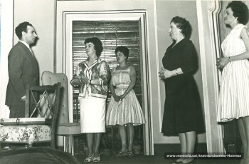 "Princesa de Barcelona" amb Joan Trench, Rosa Vila, (?), Lola Ciuró i MªDolors Camprubí. (1961)