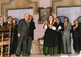 Homenatge a Mª Matilde Almendros. (1990).Veiem Joan Torrens Tatjer, Antoni Garriga, Juli Sanclimens, Marcel.li Llobet, Joan Anton Pusó, Àngel Tulleuda...