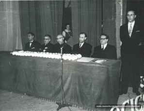 Jurat del "Jocs Florals Pedològics" Hi veiem el Sr Bajona i Josep Guardiola com a secretari (dret) (1964)