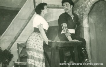 "Reina" amb Rosa Vila i Salvador Soler. (1957)