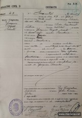 Certificat de defunció de Joaquim Urgell Martí, de Barcelona. (Arxiu Jutjat de Pau de Monistrol de Montserrat).