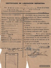 Document de l’alliberament definitiu de Viñals amb data de 23 de juny de 1944. (Col·lecció familiar)