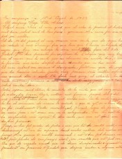 Una de les cartes de Pere Calvet enviades a Josep Vila Closes des del front, poc abans de la seva desaparició. 