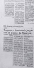 Reproducció de la crònica publicada a “EL CORREO CATALAN” on denunciava l’alcalde de Manresa i el president de la Diputació per jugar amb el futur del Casino per interessos electorals.