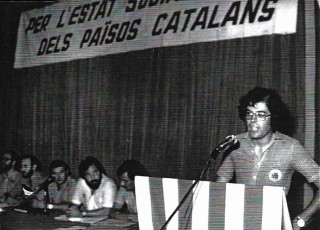 Setembre del 1978. Míting als Carlins, amb Ignasi Perramon i el diputat Letamendia.